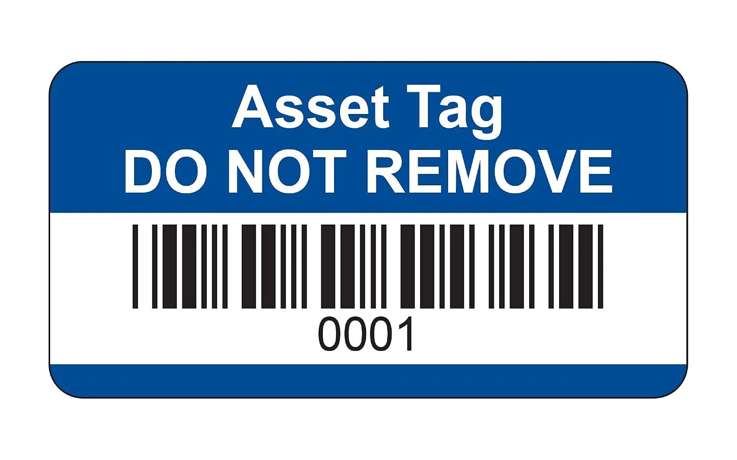 Asset identification labels and equipment tracking tags