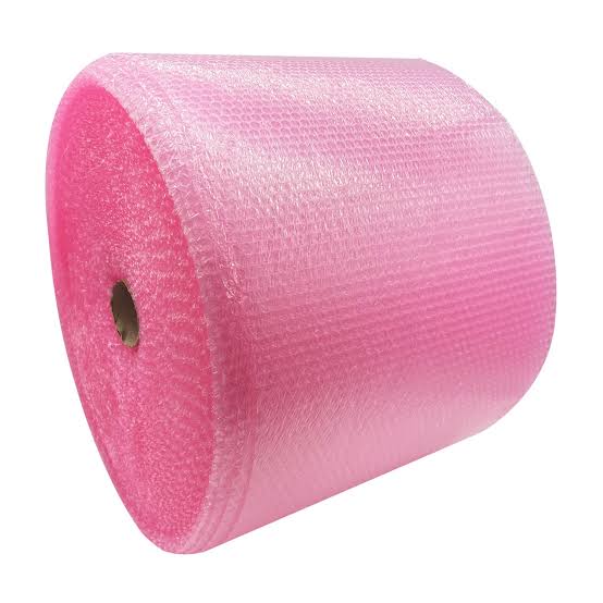 Antistatic pink bubble cover for electronic equipment